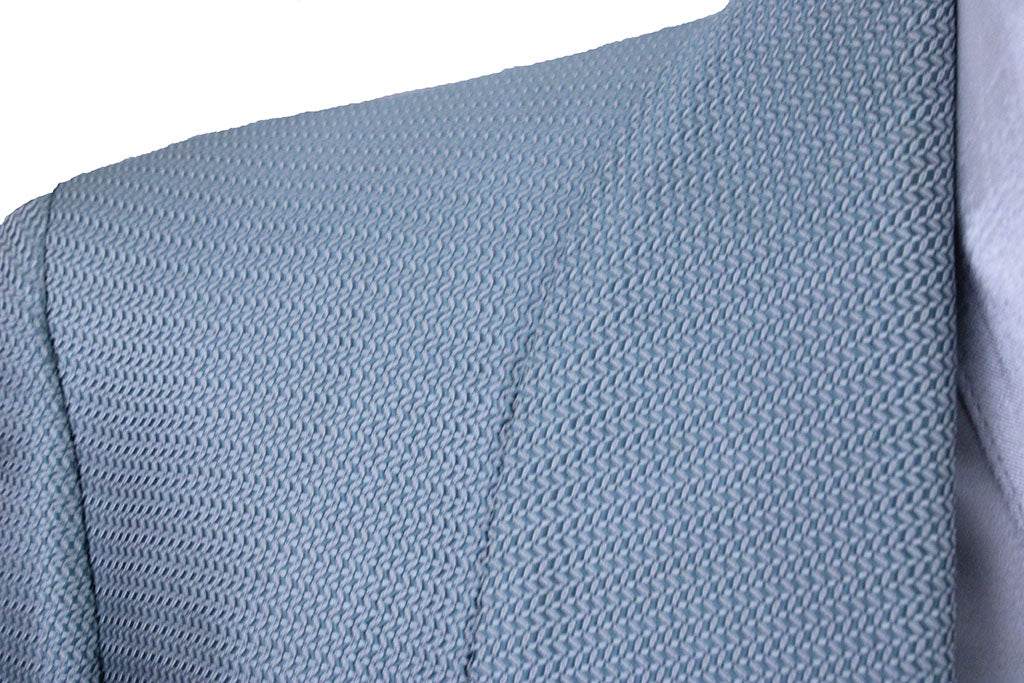 Day Coat Becker Brothers Aqua Herringbone Sheen