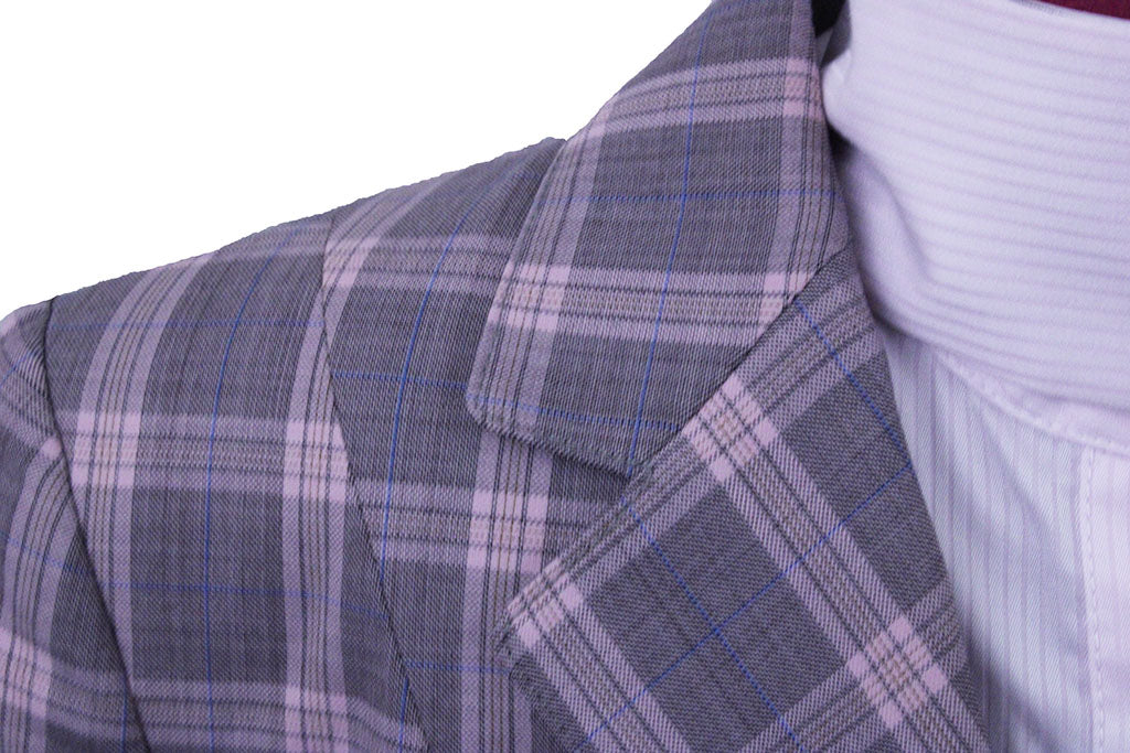 Hunt Coat Issued By Ellie May Pink Plaid with Blue Windowpane