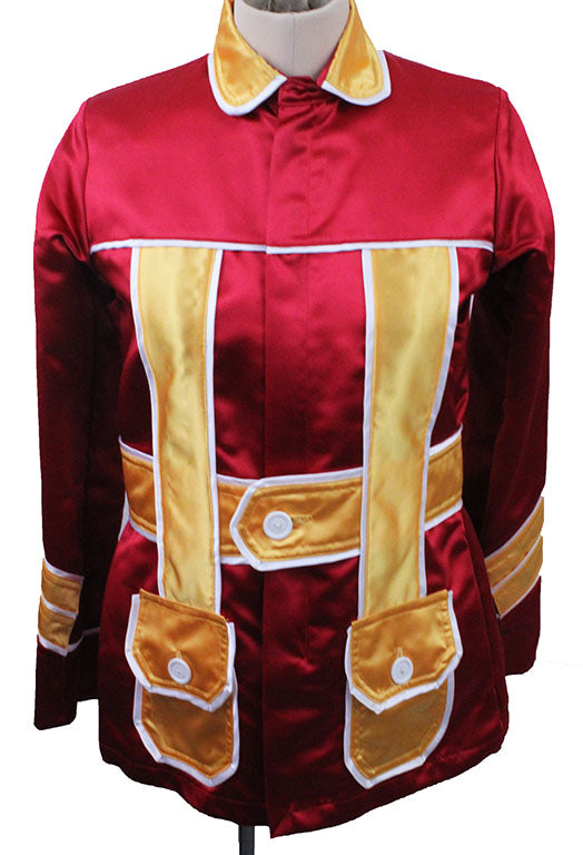 Road Silks Red and Gold Satin