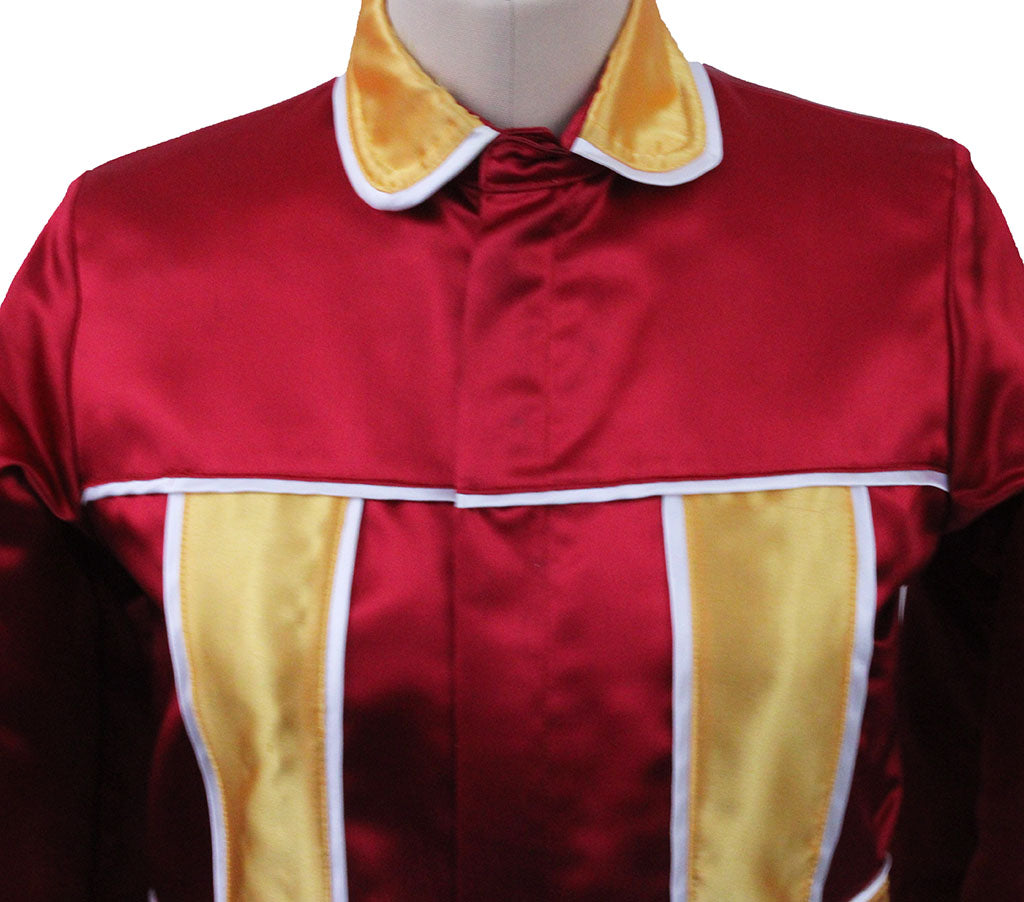Road Silks Red and Gold Satin
