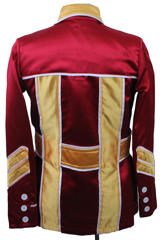 Road Silks Red and Gold Satin