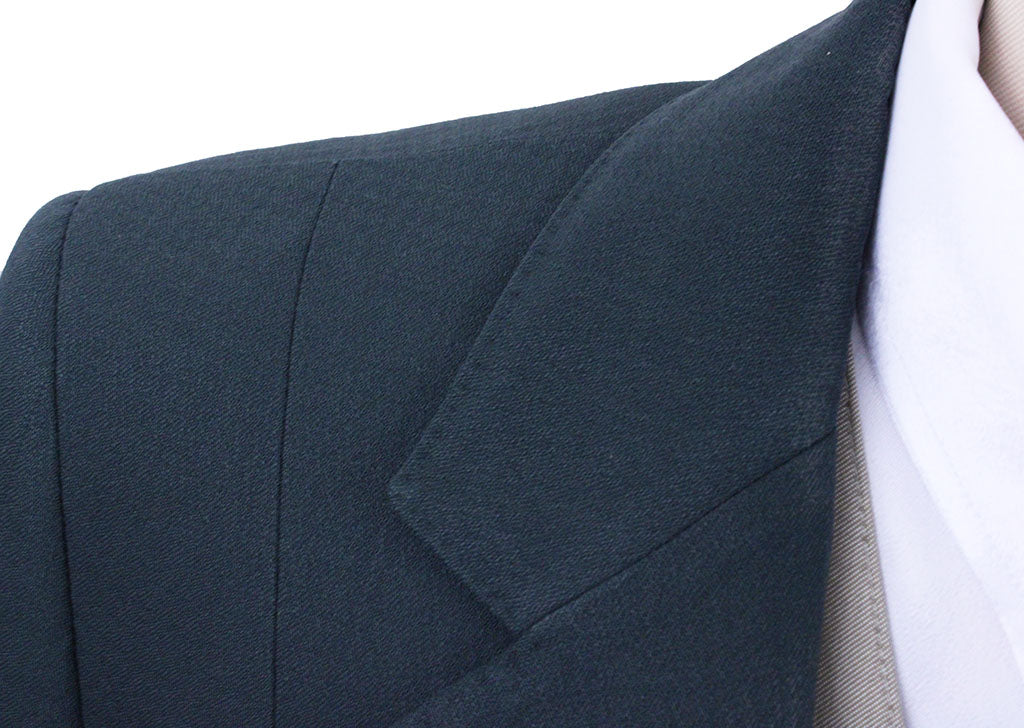 Day Suit LeCheval Hunter Green Puzzle Piece Tone-on-Tone