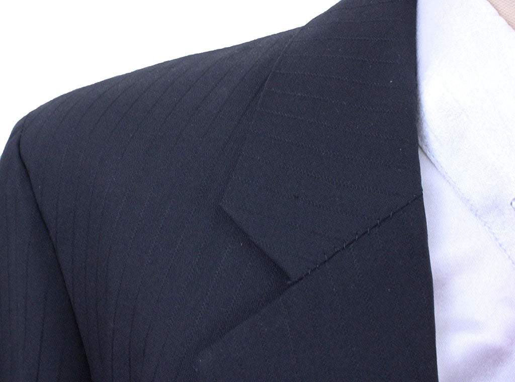 Day Suit Equus Black Thin Shadow Stripe