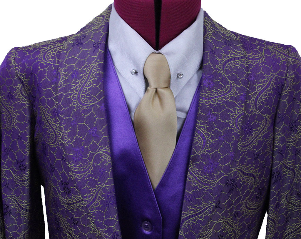Day Coat Hawkewood Purple and Gold Brocade