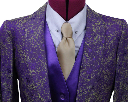 Day Coat Hawkewood Purple and Gold Brocade