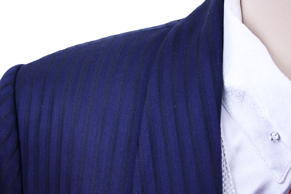 Day Coat Marsha DeArriaga Navy Shadow Stripe