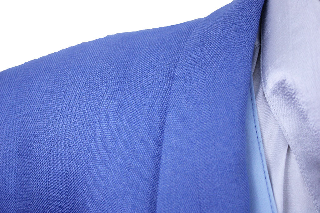 Day Coat Marsha DeArriaga Pale Blue Herringbone