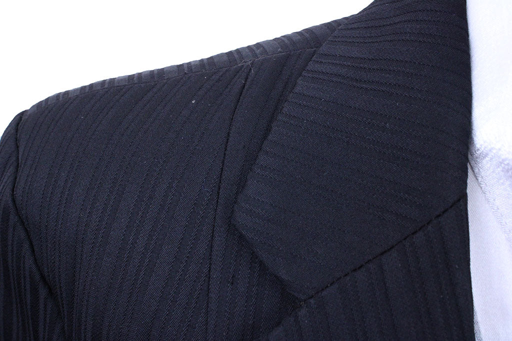Day Suit Custom Black Shadow Stripe