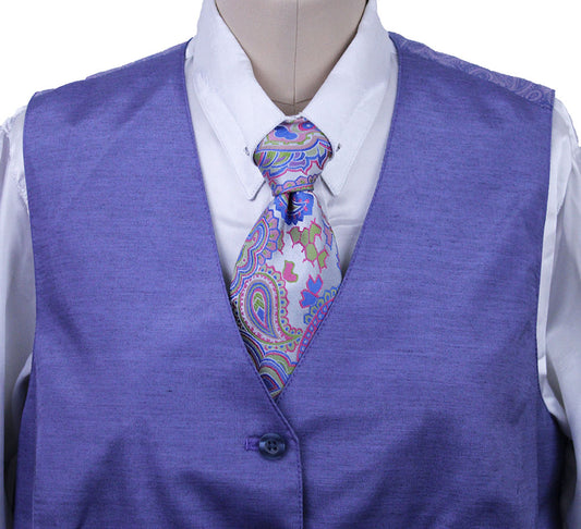 Issued By Ellie Iris Purple Satin Vest