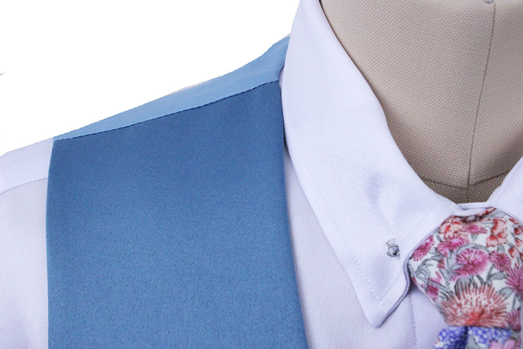Vest Marsha DeArriaga Slate Blue Sheen