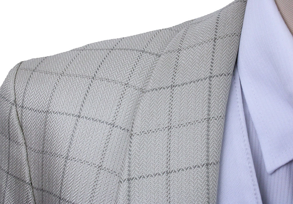Day Coat Marsha DeArriaga Champagne with Taupe Windowpane