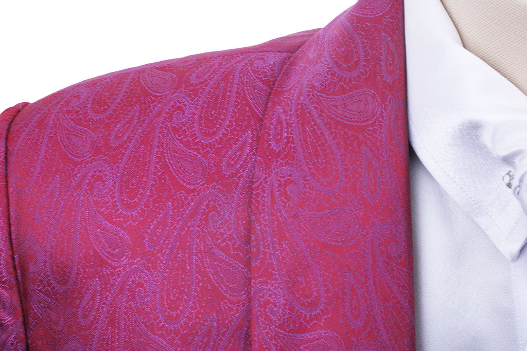 Day Coat Issued By Ellie May Raspberry Paisley Sheen