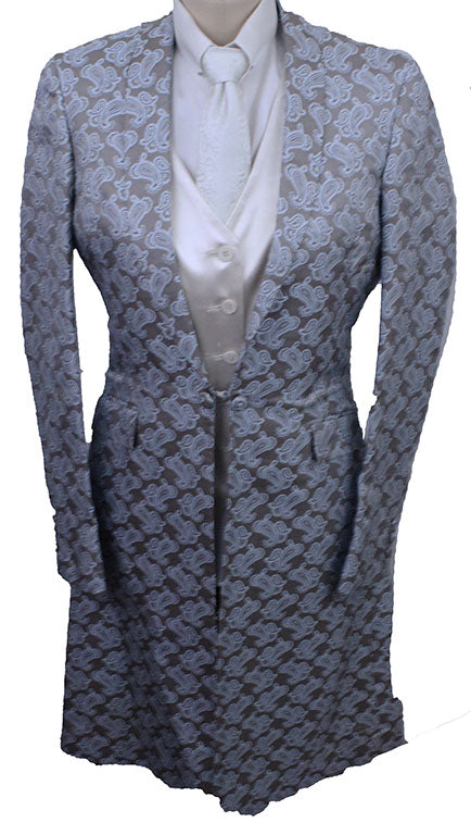 Day Coat DeRegnaucourt Tan and Blue Paisley Brocade