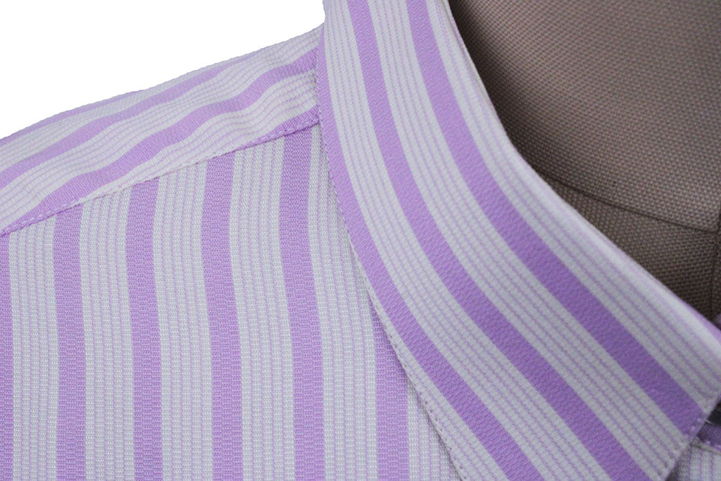 Shirt Marsha DeArriaga Purple and White Stripe