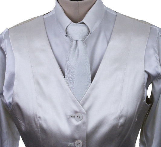 Vest Custom Ivory Satin