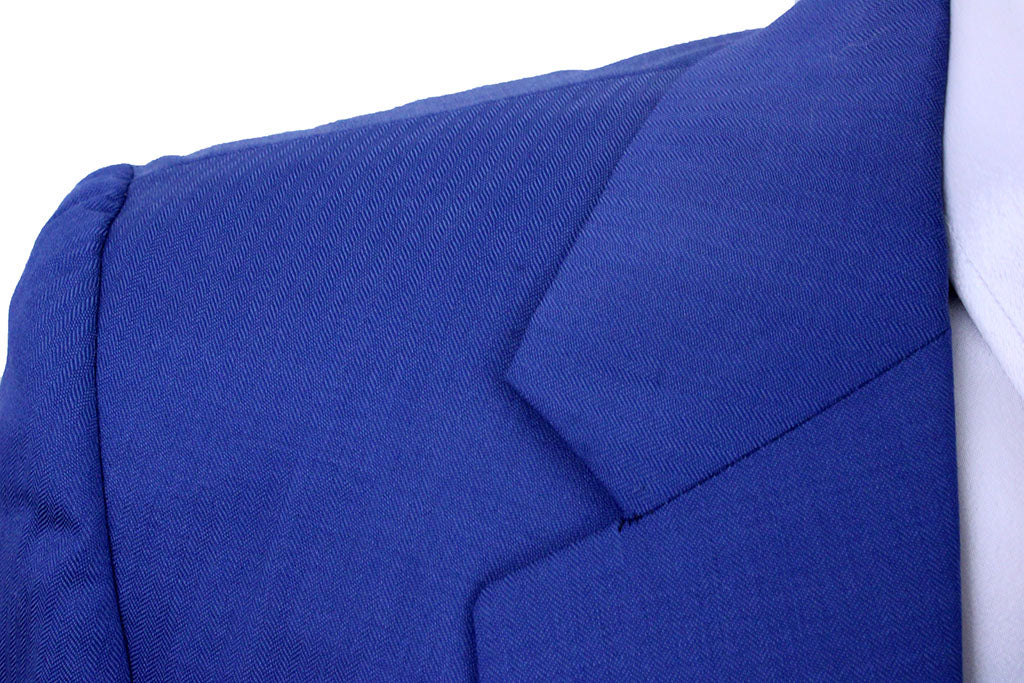 BRAND NEW! Becker Brothers Medium Blue Thin Herringbone Sheen