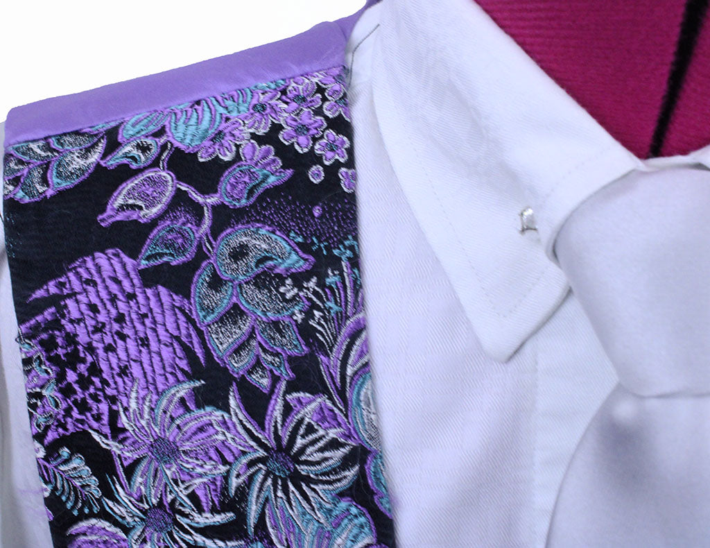 Vest Scintilla Purple and Black Brocade