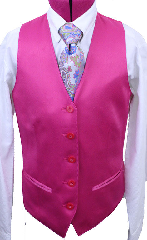 Vest Issued By Ellie May Hot Pink Satin
