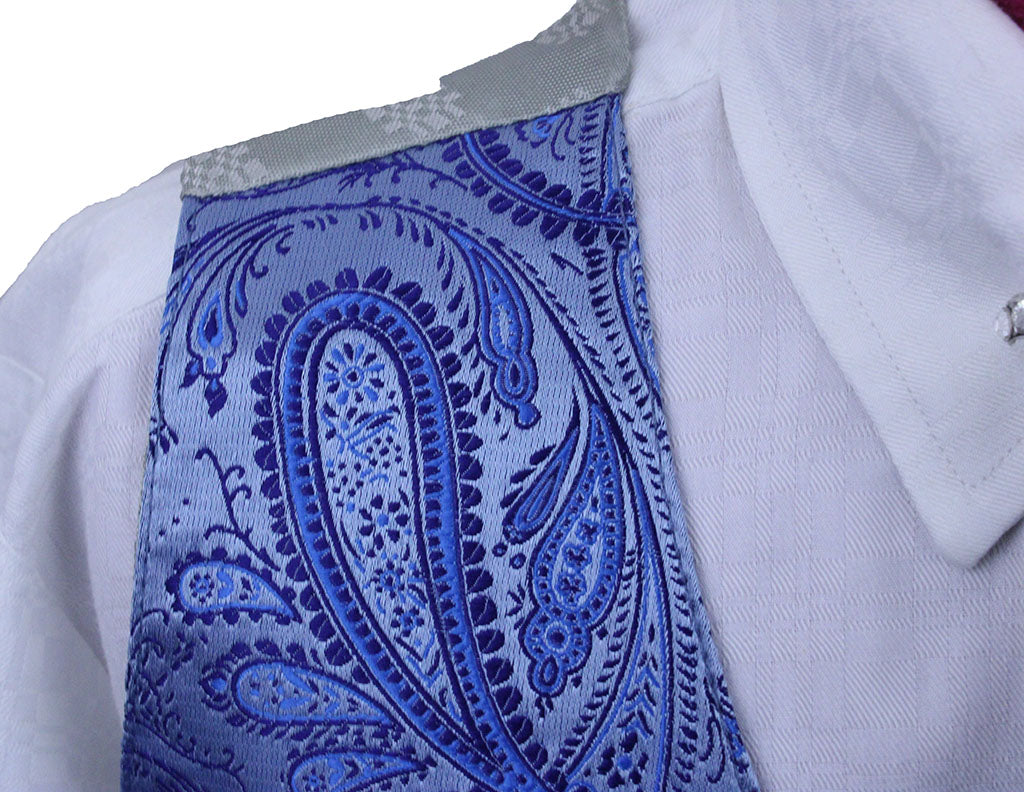 Vest Hartmeyer Blue Paisley Brocade