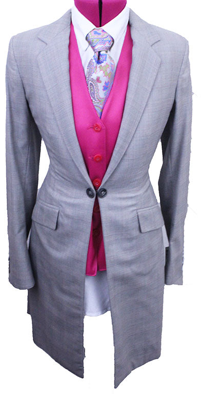 Day Suit, Becker Brothers, Light Grey with Red Glen Plaid