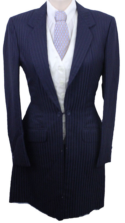 Day Suit Marsha DeArriaga Navy Shadow Stripe