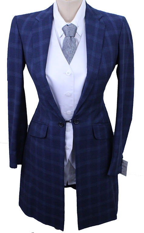 Day Suit Becker Brothers Navy Windowpane
