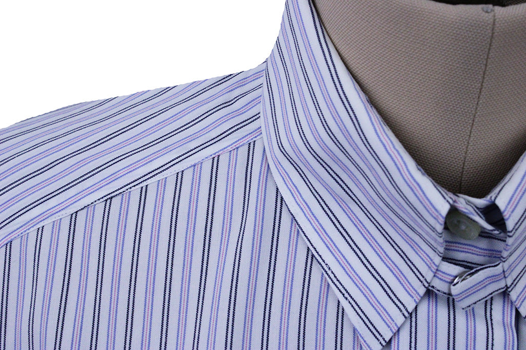 Shirt Chavez Blue, Pink, and Black Stripe