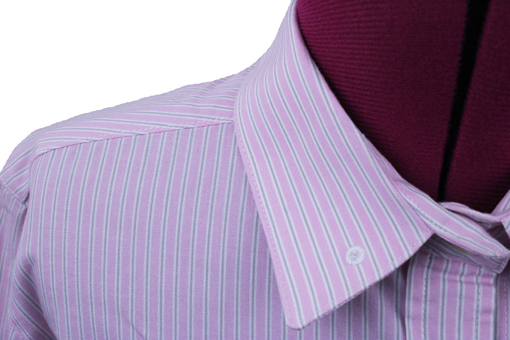Shirt Hartmeyer Pink with Taupe Pinstripe