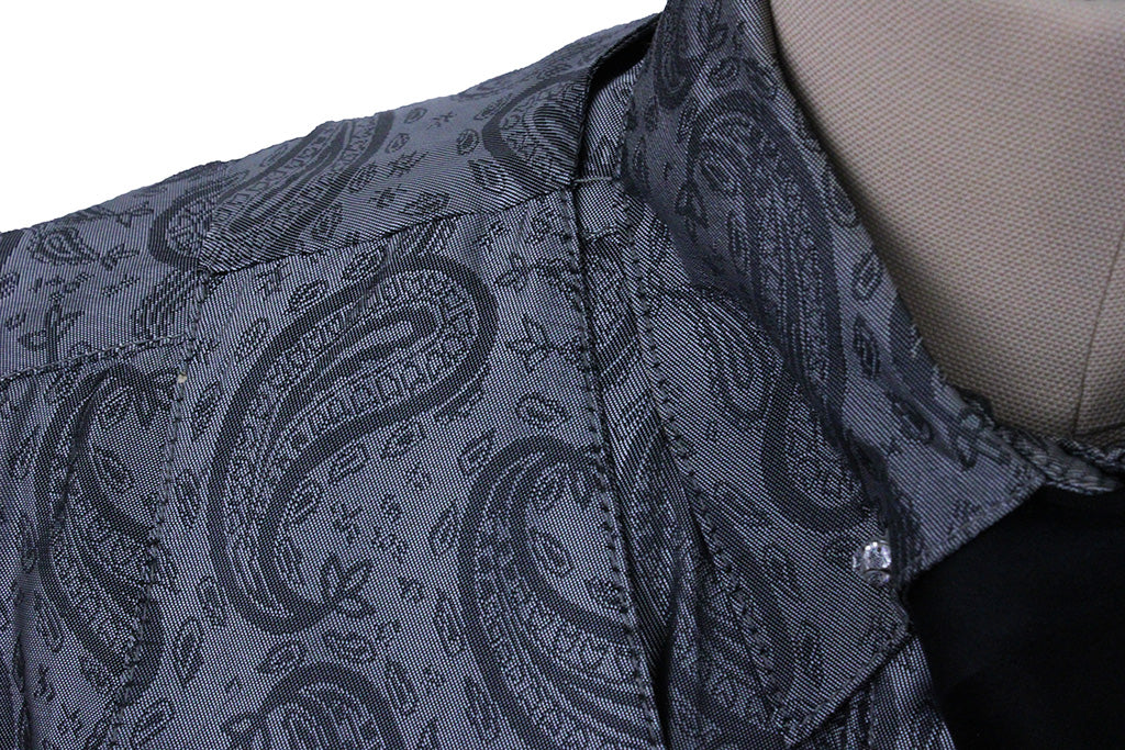 Shirt and Vest Combination Silver Paisley