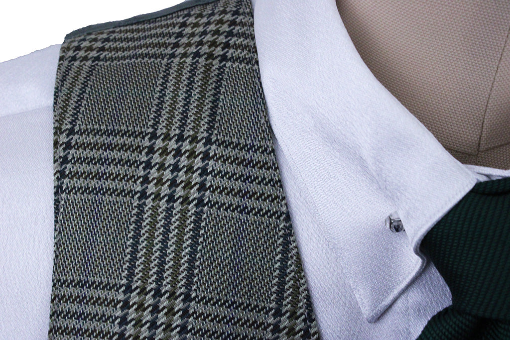 Vest Carl Meyers Sage with Gold and Navy Glenplaid