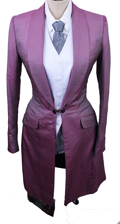 Day Coat Becker Brothers Magenta Pink Nailhead Sheen