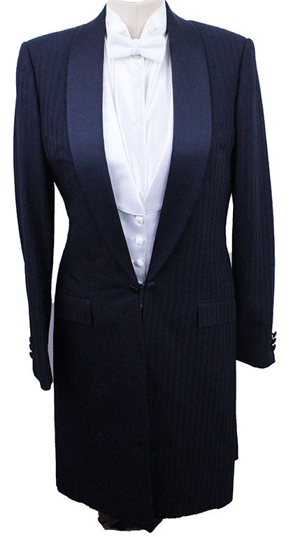 Formal DeRegnaucourt Navy Shadow and Dash Stripe