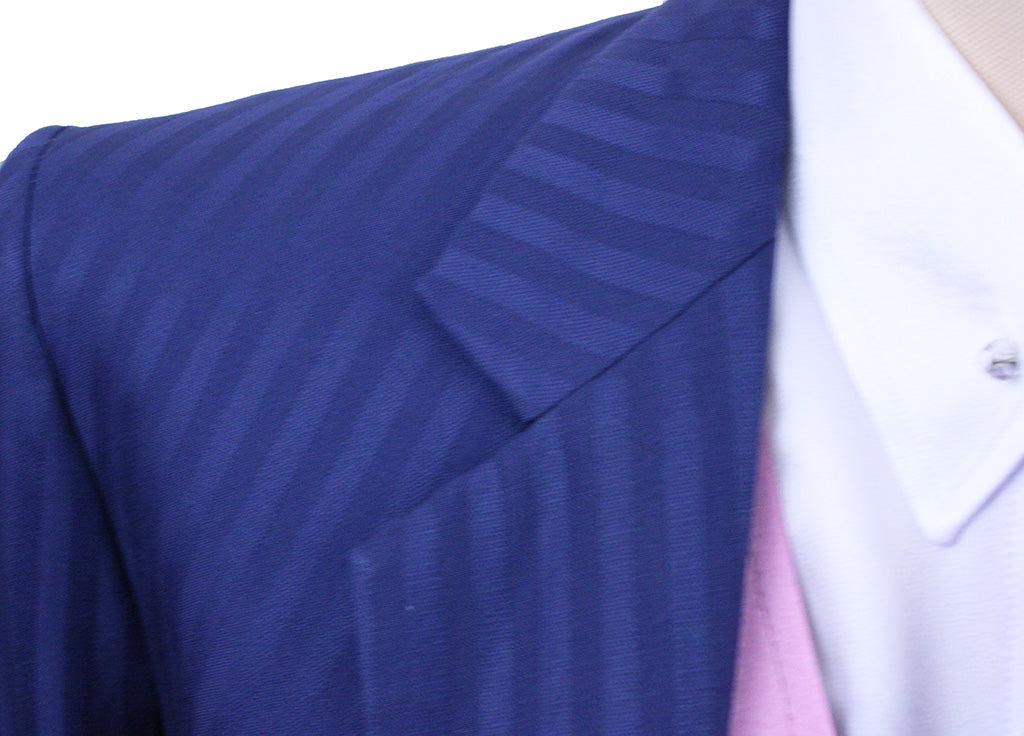 Day Suit Becker Brothers Medium Blue Shadow Stripe with TWO JODS