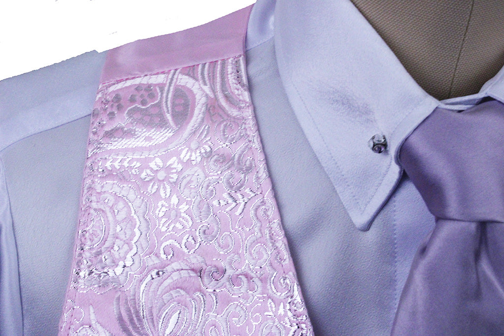 Vest Well Suited Pink and Silver Brocade