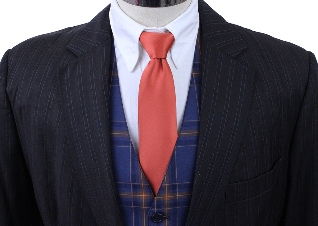 Men's Suit Chavez Brown with Light Blue Pinstripe with TWO Jods