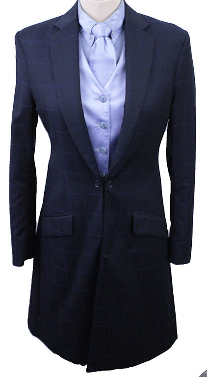 Day Suit Issued By Ellie May Navy with Blue Windowpane
