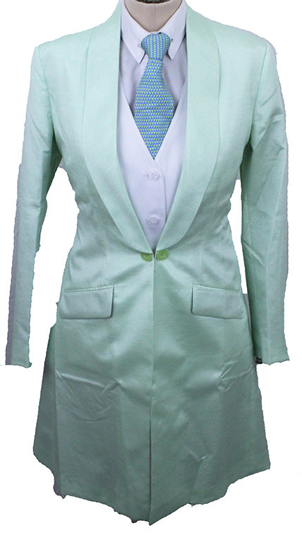 BRAND NEW! Issued By Ellie May Mint Green Satin Day Coat