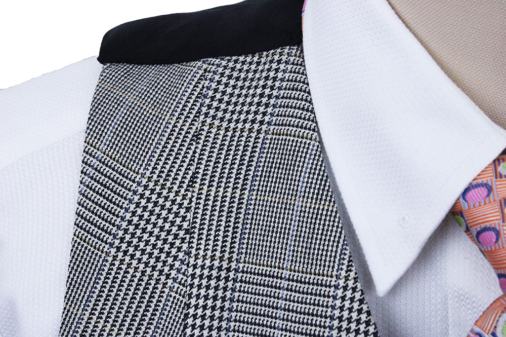 Vest Chavez Tan and Black Glenplaid