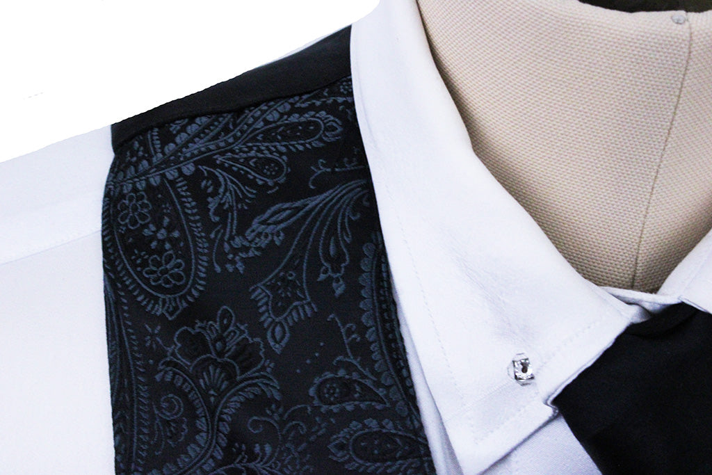 Vest Hawkewood Black and Steel Paisley