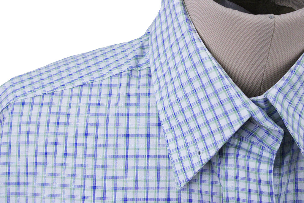 Shirt Becker Brothers Blue and Lime Box Check
