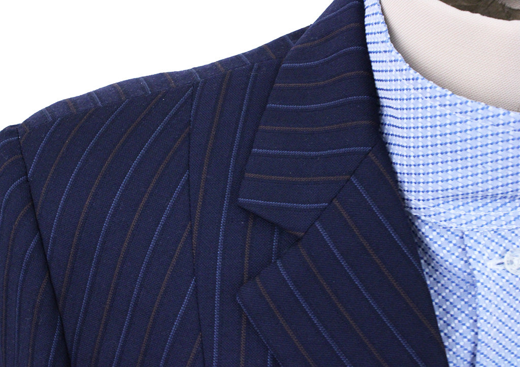 Hunt Coat DeRegnaucourt Navy with Red and Blue Pinstripe