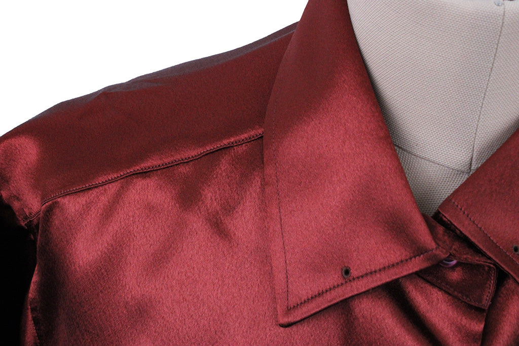 Shirt Show Season Rust Satin Short Sleeve