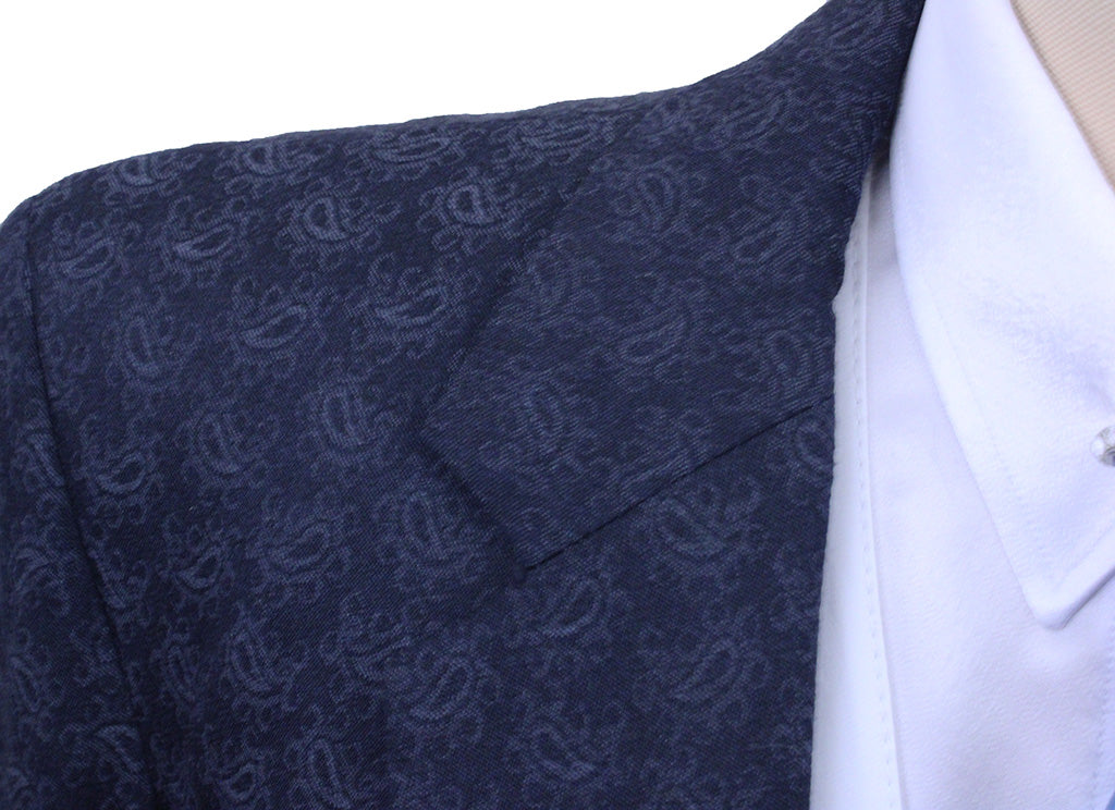 Day Suit Becker Brothers Navy Paisley with TWO jods
