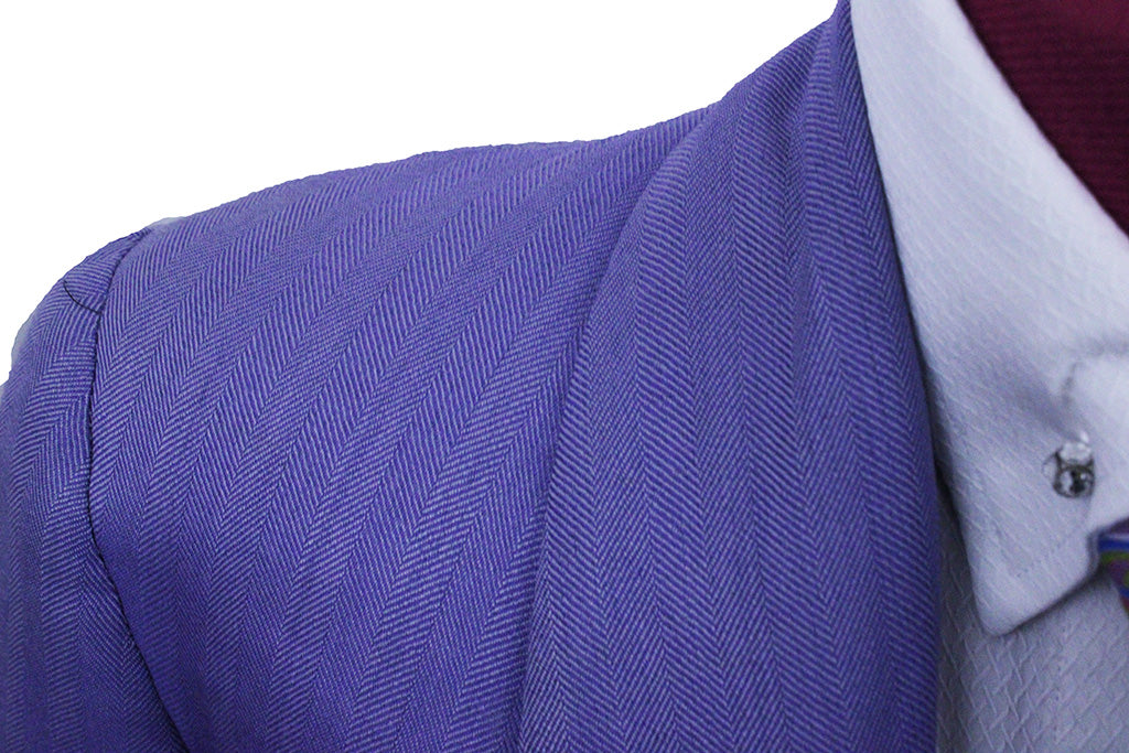 Day Coat Becker Brothers Purple Herringbone