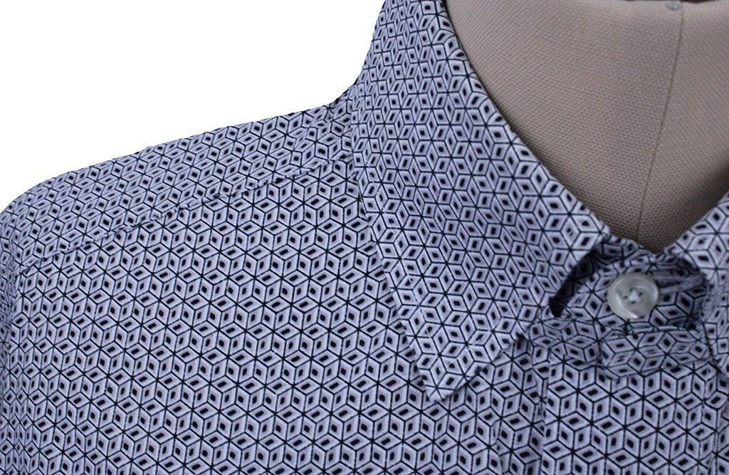 Shirt DeRegnaucourt Black and Silver Geometric