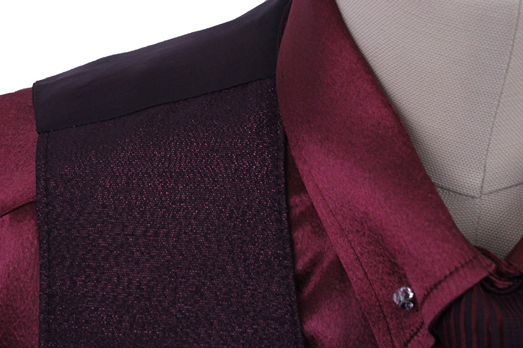 Vest and Shirt Combination Show Season Merlot Shimmer and Satin