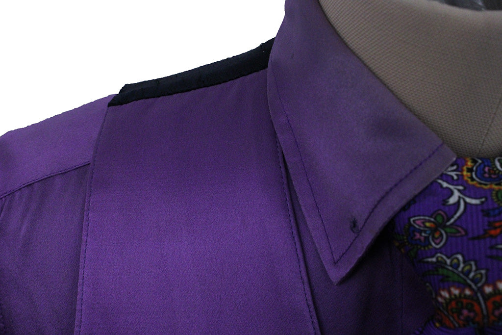 Vest and Shirt Combination DeRegnaucourt Purple Satin