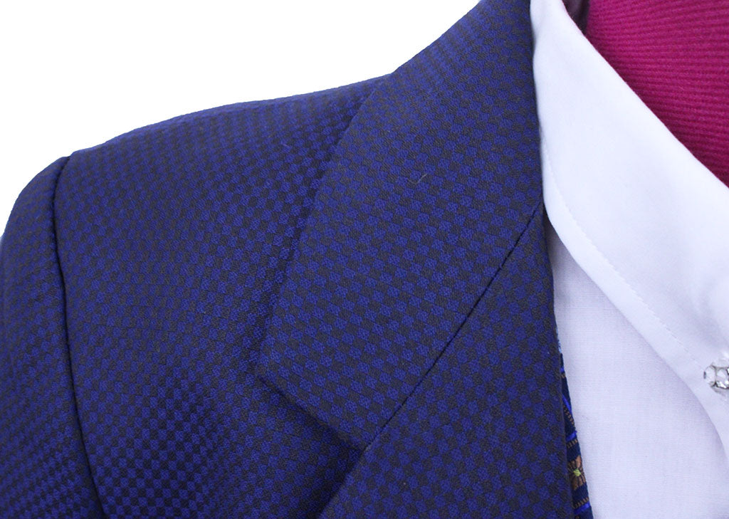 Day Suit Marsha DeArriaga Medium Blue and Copper Shadow Box Sheen