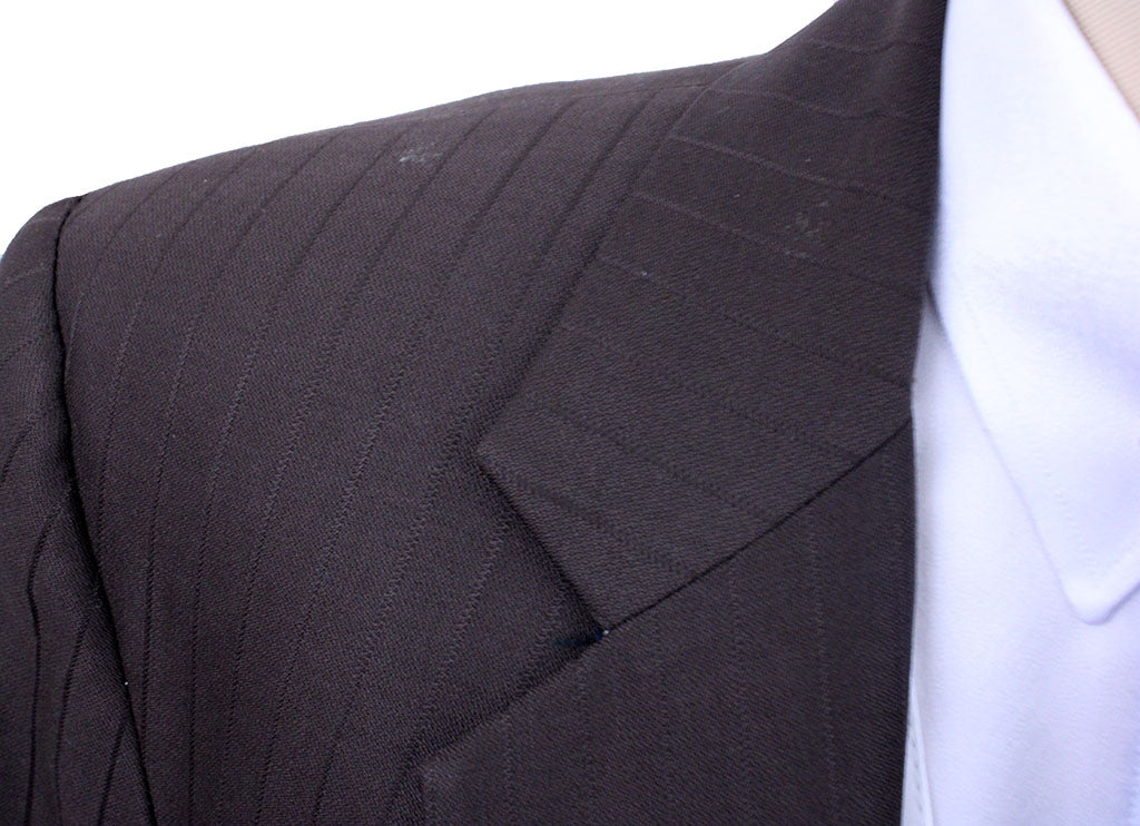 Day Suit Carl Meyers Brown Thin Shadow Stripe