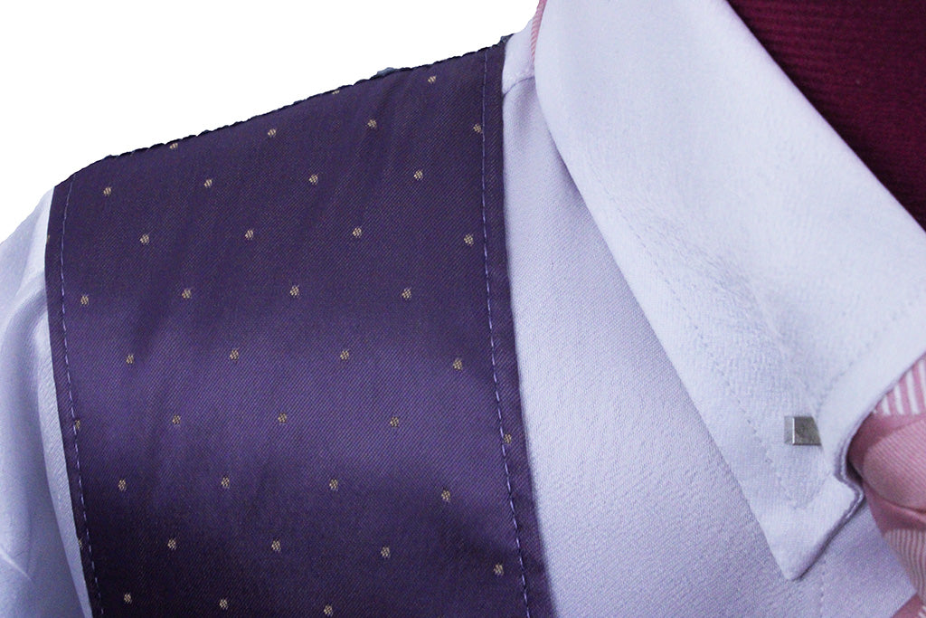 Vest Show Season Purple and Gold Dot